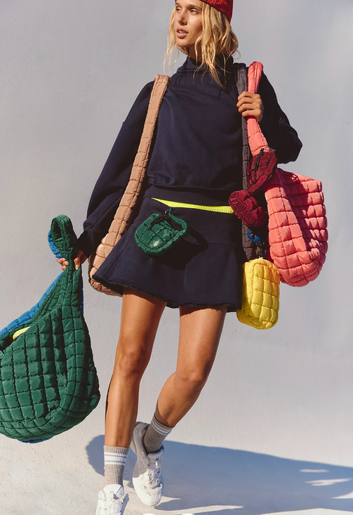Free People Handbags - Free People NEW Quilted Baby Carryall Sling Bag 12X9